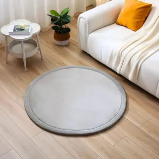 Hakuna Matte Wolkenweiche Spielmatte Baby 120x120x2,5cm, grau – Teppich für Kinderzimmer mit hochwertigem Memory-Schaum – Krabbelmatte Baby mit Rutschfester Unterseite – Krabbeldecke, Tatami Matte