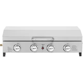 Gas-Plancha mit 4 Brennern und Deckel "Fasto" - 10 kW - Grau