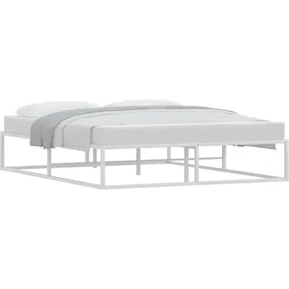 vidaXL Bettgestell ohne Matratze Weiß 160x200 cm Metall - Weiß
