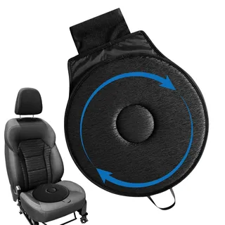360 Drehbares Sitzkissen, Rutschkissen Drehbares Autositzkissen Rundes, Tragbares Memory-Schaumstoff Auto Drehsitzkissen Für Senioren Behinderte, Multifunktional Kissen Für Stuhl Hocker Rollstuhl Auto