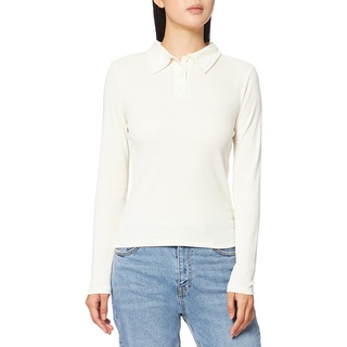 NA-KD Damen Buttoned Collar Top Hemd, gebrochenes weiß, S