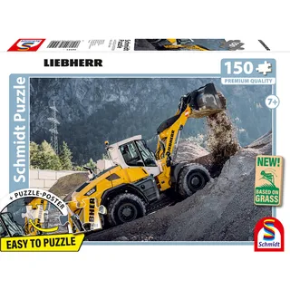 Schmidt Spiele 56551 Liebherr, Radlader L526, 150 Teile Kinderpuzzle
