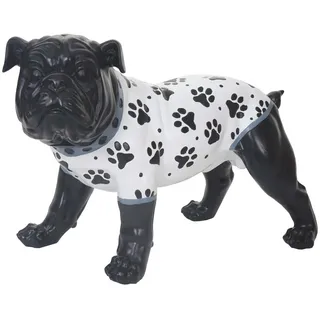 MCW Deko Figur Bulldogge Schwarz , Stein , 21x25x19 cm , Dekoration, Dekofiguren & Skulpturen, Dekotiere