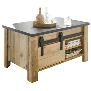 furn.design Stove Dunkelgrau Used Wood 93 x 60 x 51 cm