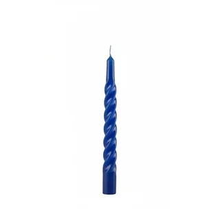 Cereria Di Giorgio Risthò gedrehte lackierte Kerzen 21 cm blau 6 St.