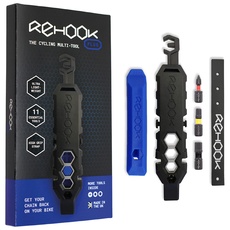 Rehook Plus - Das ultimative leichte Multitool für Radfahrer. Beinhaltet Reifenheber, Speichenschlüssel, Kettenwerkzeug, Schraubenschlüssel, Sechskant und Schraubendreher