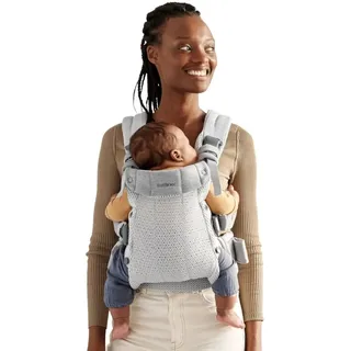 BabyBjörn Babytrage Harmony, 3D-Netzstoff, Silber