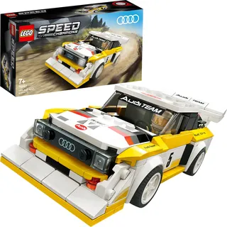LEGO 76897 Speed Champions 1985 Audi Sport quattro S1, Spielzeugauto für Mädchen und Jungen ab 7 Jahre, Bausatz für Modellauto, Rennauto - Beige