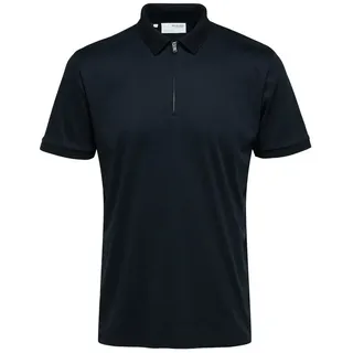Selected Homme Poloshirt Fave Kurzarmshirt - Dunkelblau