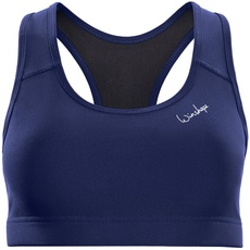 WINSHAPE Damen Functional Comfort Sport-BH SB102C mit herausnehmbaren Pads, All-Fit Style, Fitness Freizeit Sport Yoga Workout Dark-blue