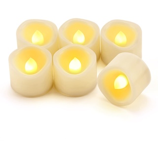 CANDLE IDEA Elektrisches Teelicht-Votivkerzen-Set Großpackung Taufe Hochzeitsfeier Dekoration Wohnkultur Mittelstücke Batterien Inkl.