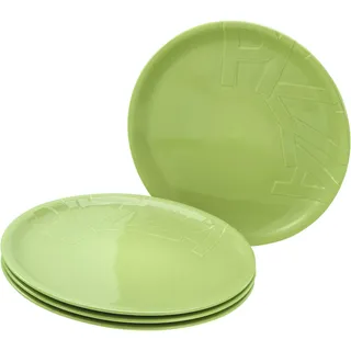 CreaTable Pizzateller 32 cm grün 4er Set