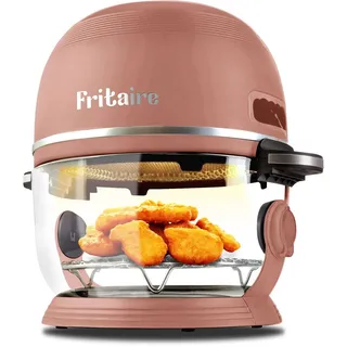 FRITAIRE - DIE UNGIFTIGE UND SELBSTREINIGENDE HEIßLUFTFRITTEUSE mit einer 4,8 L Glasschale mit 360o Sieb, selbstreinigend und BPA-frei mauve - Violett