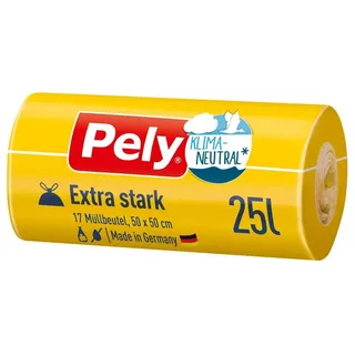 Mülleimer-Beutel Pely Zugbandbeutel Klimaneutral Extra Stark 25 Liter 17 Stück