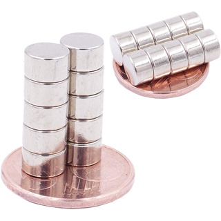 Brudazon | 15 Mini Scheiben-Magnete 7x4mm | N52 stärkste Stufe - Neodym-Magnete ultrastark | Power-Magnet für Modellbau, Foto, Whiteboard, Pinnwand, Kühlschrank, Basteln | Magnetscheibe extra stark