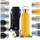 1L doppelwandige Trinkflasche Edelstahl 1L Isolierflasche BPA frei Edelstahl Thermo Trinkflasche 1L Teeflasche Trinkflasche Thermo Sportflasche 100ml Hipster Yellow