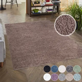 Carpet City Hochflor-Teppich »City Shaggy« rechteckig 30 mm Höhe Auch als Läufer, Langflor, Uni, Shaggy, flauschig-weich, braun