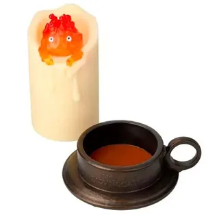 Semic Das Wandelnde Schloss: Calcifer & Kerzen-leuchte 13 Cm - Orange / Yellow