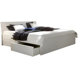 Hasena Stauraumbett , Weiß , Holzwerkstoff , 2 Schubladen , 160x200 cm , Über- und Sondergrößen erhältlich, in verschiedenen Holzarten erhältlich, mit Schubkästen, in verschiedenen Größen erhältlich , Babymöbel & Kindermöbel, Kinderzimmer & Jugendzimmer, Kinderbetten, Kinderbetten & Jugendbetten