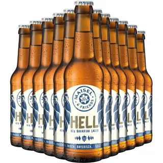 Maisel & Friends Hell | New Bavarian Lager | Lagerbier | Hellbier | Hopfengestopftes Helles Bier | Craftbeer | Craft Bier nach Reinheitsgebot in Bayern |12 x 0,33l