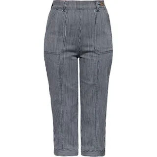 Queen Kerosin Vintage, Capri-Hose Damen - Schwarz/Weiß - 28