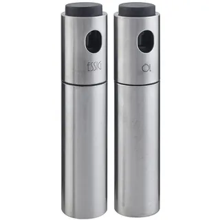 FMprofessional Essig-/Ölsprüher-Set Edelstahl 17,5 cm Silber