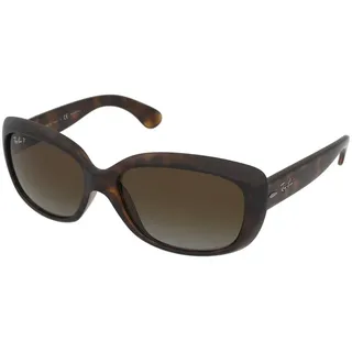 Ray-Ban JACKIE OHH, Erwachsener, Uni, Rechteckig, Schildkröte, Polarisierte Linse, Nylon - Braun
