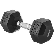 ORRY Gummibeschichtete Sechskant-Hantel - 25 lb - 11,3 kg - Einhandgewicht für Workout & Training