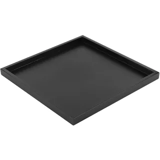 Tablett Eckig Schwarz, Holztablett Quadratisch 30x30, Deko Tablett Holz Schwarz, Serviertablett für Kaffee, Frühstück, Wohnzimmer und Restaurant