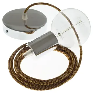 Creative Cables Rz23 Zigzag 2 M Hängelampe - Gold / Burgundy / Chrome Plated - One Size