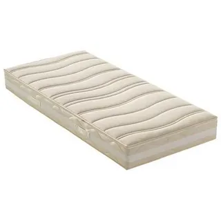 Linea Natura Latexmatratze Waldgrün, Weiß, Textil, H2, 90x200 cm, Made in Austria, Oeko-Tex® Standard 100, Bezug abnehmbar/waschbar, Ober- und Unterseite versteppt, optimale Belüftung, Tragegriffe, atmungsaktiv, Wendematratze, Schlafzimmer, Matratzen,