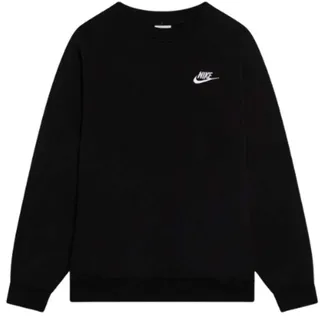 Nike FD3006-010 K NSW Club FLC Crew LS LBR Sweatshirt Unisex Black/White Größe M