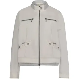 Sommerjacke AMBER & JUNE "Sommerjacke mit Stehkragen", Damen, Gr. 34, beige (wind chime), Obermaterial: 100% Polyester PES., Jacken Sommerjacke