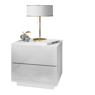 lookway Nachtschrank Lina LUX 45 x 48 x 39 cm Weiß