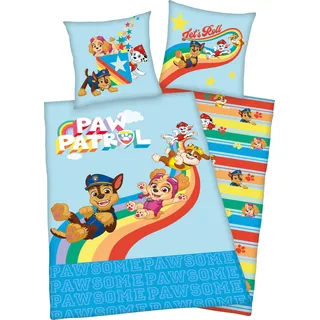 PAW PATROL Kinderbettwäsche »Lets Roll«, mit tollem Paw Patrol Motiv, blau