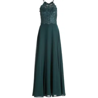 Abendkleid VERA MONT "Abendkleid rückenfrei", Damen, Gr. 32, EURO, grün (dusty slate), 100% Polyester PES., Kleider Abendkleid
