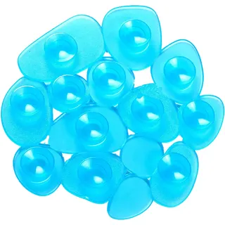 MSV Antirutschmatte für Bad oder Dusche, 4 Stück, Blau (durchsichtig)