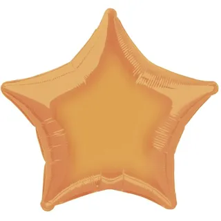 Sternförmiger Folien-Luftballon - 50 cm - Orange