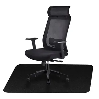 Icegrey Stuhlmatte Bodenschutzmatte Bürostuhl Rechteckig Waschbar Rutschfester Bodenschutz für Holzböden und Fliesenböden Schwarz 120x90cm