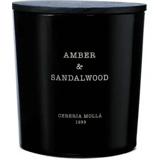 Cereria Molla 1899 Duftkerze 600g Amber & Sandalwood - Schwarz