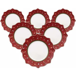 Villeroy & Boch Speiseteller Toy's Delight 28,4 cm rot 6er Set
