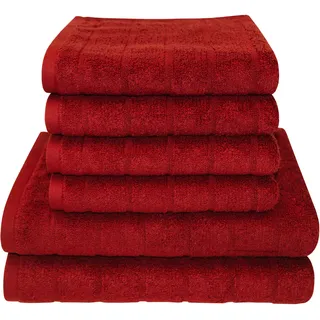 Dyckhoff City Lights Handtuchset 50 x 100 cm, 70 x 140 cm rot 6 St.
