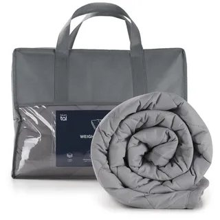 Blumtal Gewichtsdecke 135/200 cm, 8000 g , Grau , Textil , Füllung: Glasperlen , Rechteckig , 135x200 cm , Reach , Heimtextilien, Kopfpolster & Bettdecken, Bettdecken