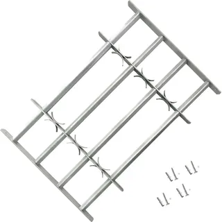vidaXL Fenstergitter Verstellbar für Fenster 2 Stk. 1000-1500 mm - Silber