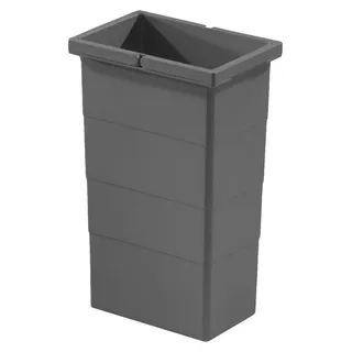 Hailo Inneneimer 1129919 dunkelgrau 10 Liter 226 x 156 x 350 2 Henkel - Dunkelgrau