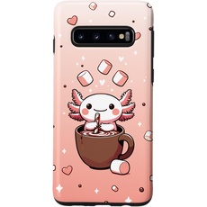 Hülle für Galaxy S10 Kawaii Axolotl Heiße Schokolade Marshmallow Schoko Axolotl