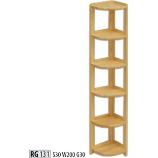 Eckregal Regal Schrank Wohn Zimmer Wand Schränke Büro Regale Echt Holz Massiv - Braun