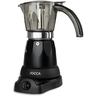 Jocca Elektrische Espressokanne mit 360° Basis, 6 Tassen, Schwarz