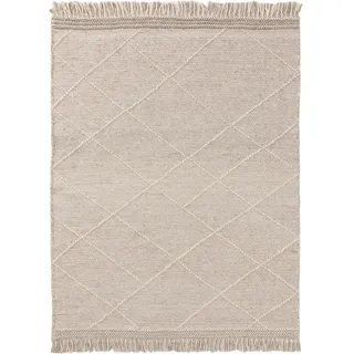 benuta Pure Wollteppich Daphne Beige 160x230 cm , Textil , Rechteckig , 160x230 cm , pflegeleicht , Teppiche und Böden, Teppiche, Schafwollteppiche