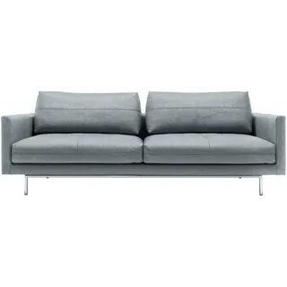 creation by rolf benz Couch Leder 3-Sitzer Blau